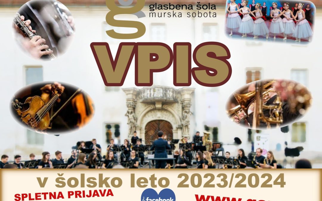 Predstavitev instrumentov učiteljev iz Glasbene šole Murska Sobota – Vpis