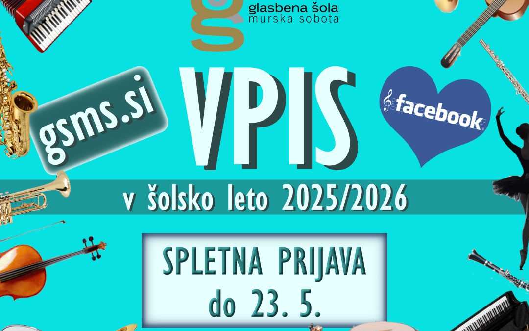 Vpis v Glasbeno šolo Murska Sobota